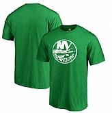 Men's New York Islanders Fanatics Branded St. Patrick's Day White Logo T-Shirt Kelly Green FengYun,baseball caps,new era cap wholesale,wholesale hats